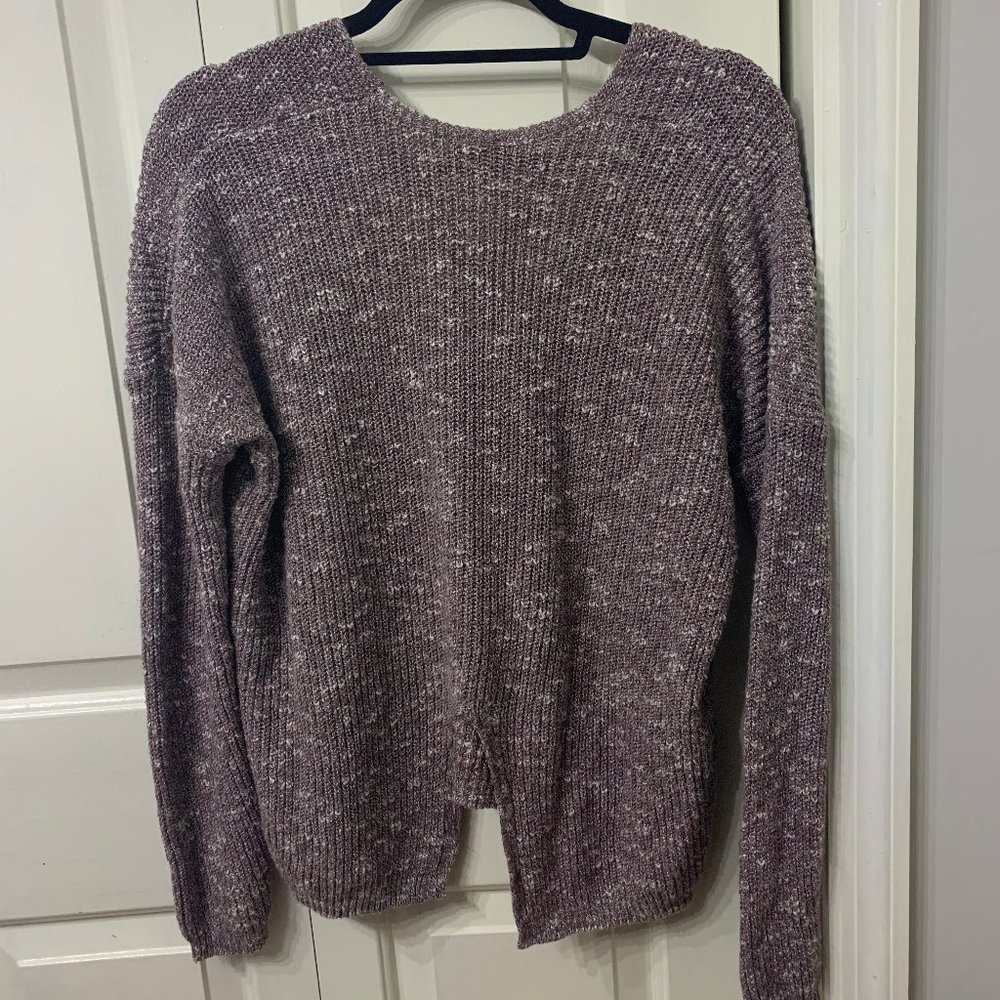 Express Criss Cross Front Knit Sweater - Picture 2 of 5